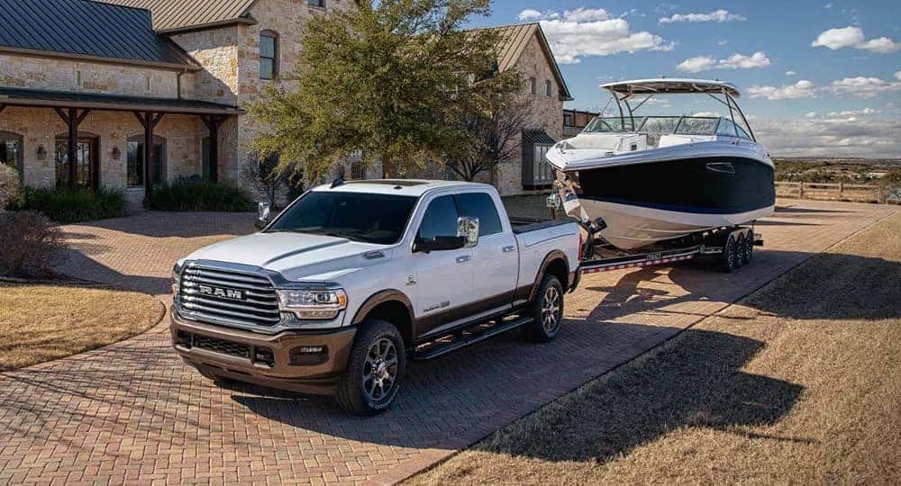 2019 Ram 2500 tows a boat
