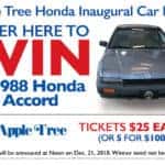 Apple Tree Honda raffle info for 1988 Honda Civic