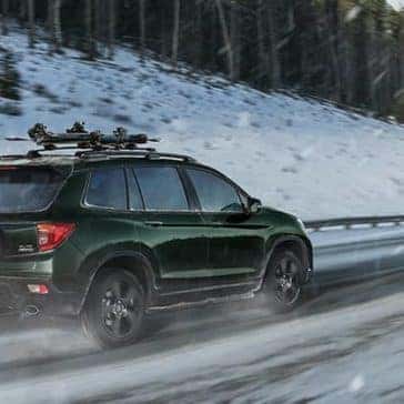2019 Honda Passport Driving in Snow