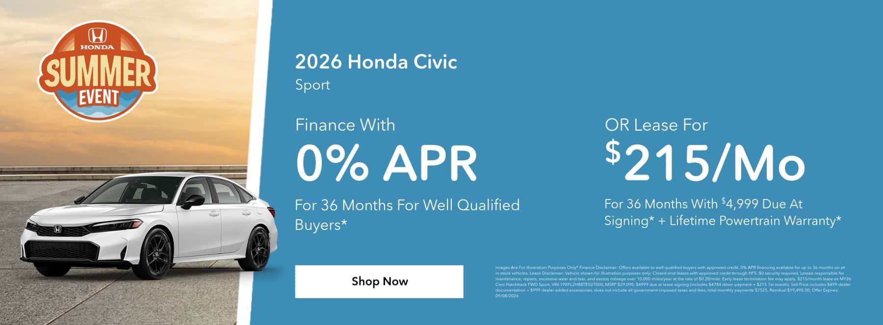 2026 Honda Civic Sport