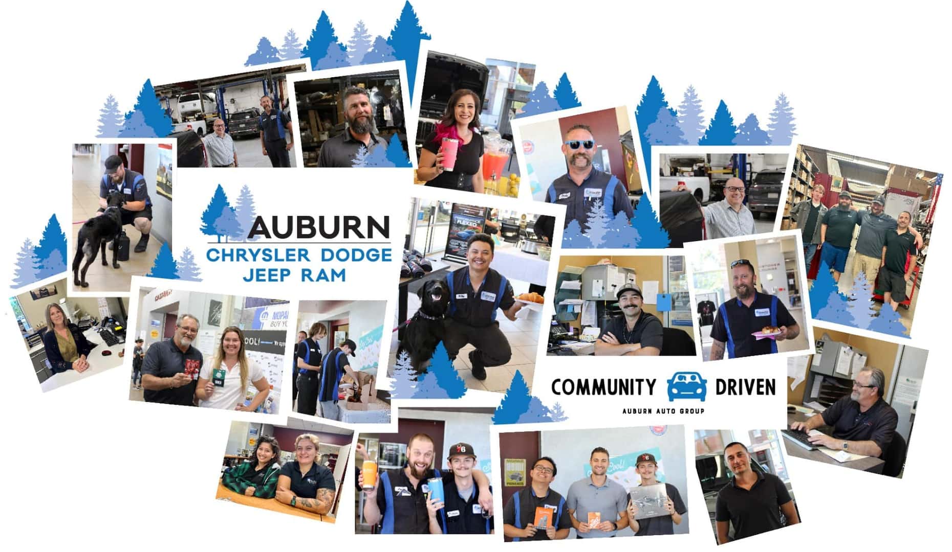 Auburn CDJR Employee Photo Collage