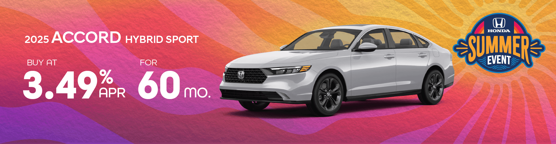 2025 Honda Accord Hybrid Sport : Buy at 3.49% APR for 60 Months