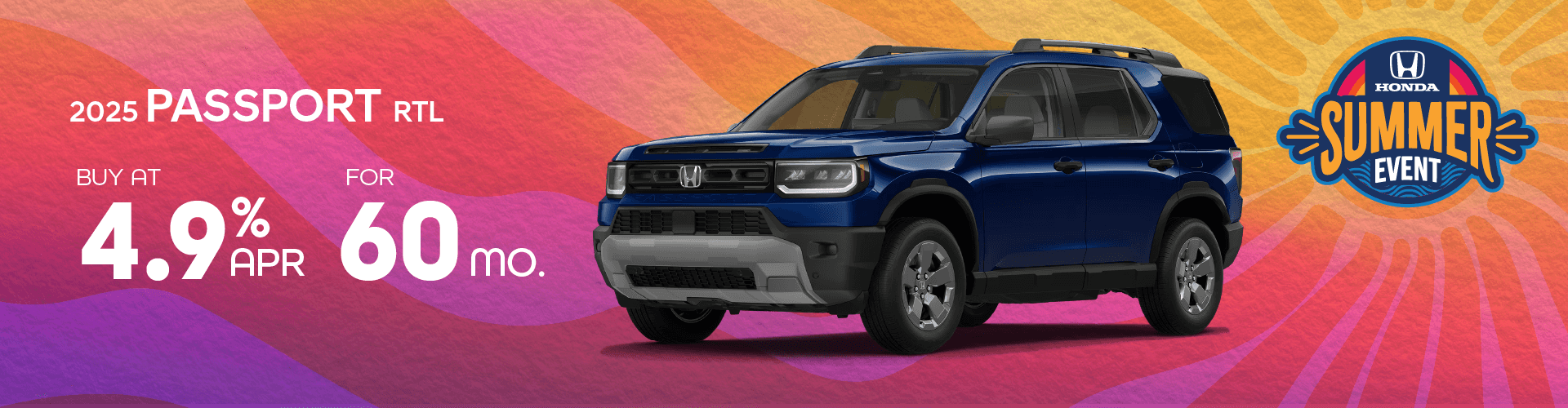 2026 Honda Passport RTL : Buy at 4.9% APR for 60 Months