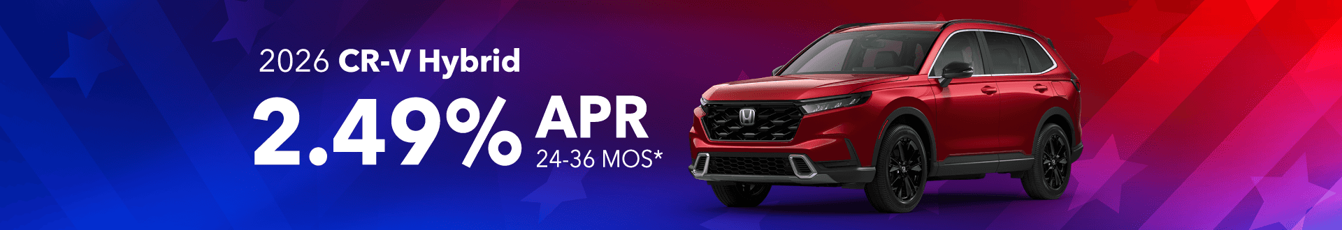 2026 Honda CRV Hybrid: 2.49% APR for 24-36 months*