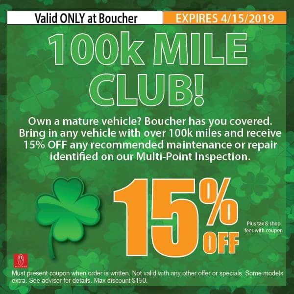 Service Coupons | March 2019 | Milwaukee, Wisconsin - Boucher Auto Group