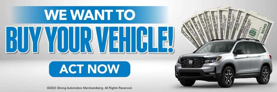 We want to buy your vehicle!