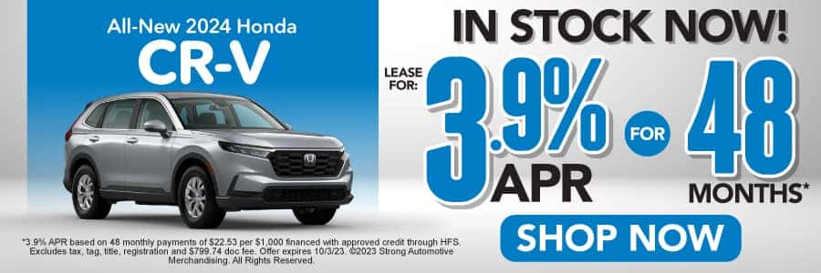 New 2024 Honda CR-V CR-V Lease for 3.9% APR for 48 months - Shop Now