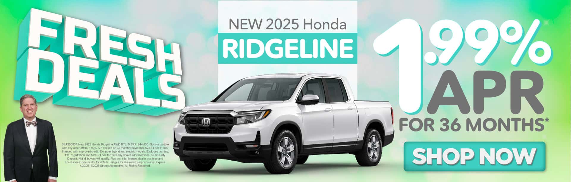 2025 Honda Ridgeline 1.99% APR for 36 months