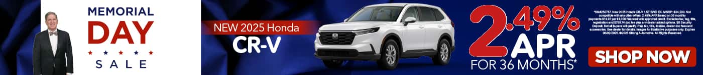 2025 Honda CR-V 2.49% APR for 36 months*