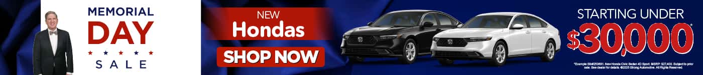 New Hondas Starting under $30,000*