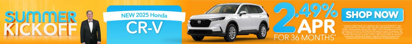 New 2025 Honda CR-V 2.49% APR for 36 months*