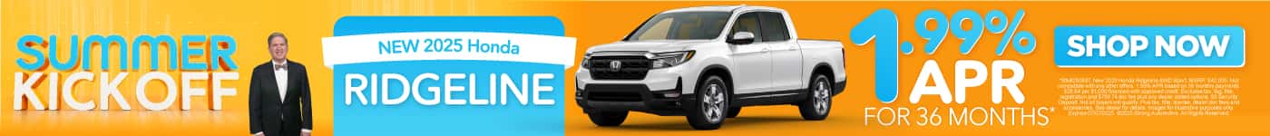 New 2025 Honda Ridgeline 1.99% APR for 36 months*