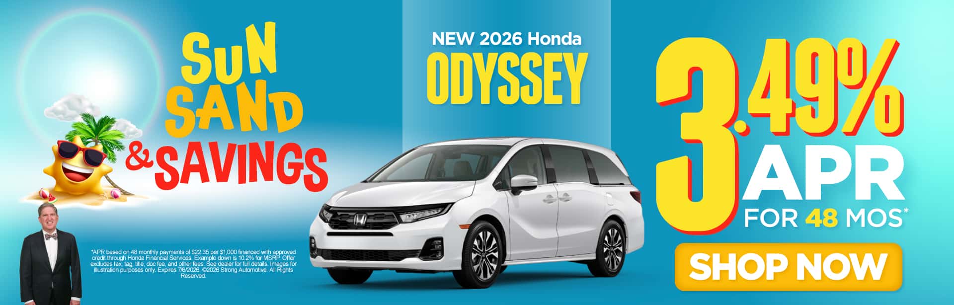 New 2026 Honda Odyssey "3.49% APR for 48 Months* "