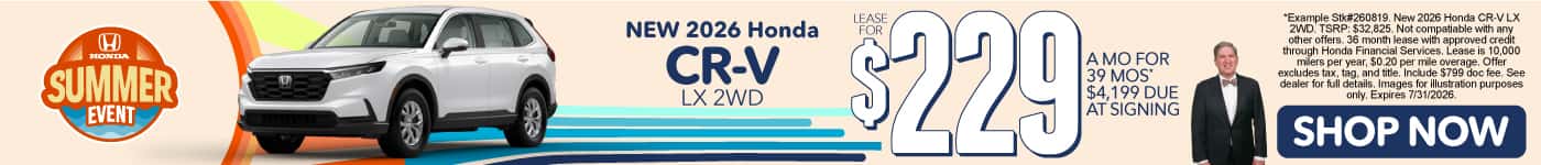 New 2026 Honda CR-V LX 2WD 