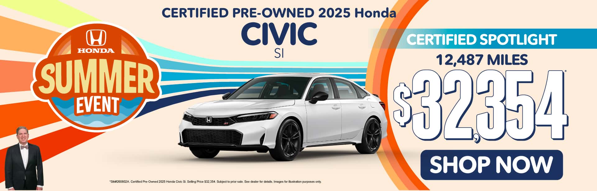 Certified Pre-Owned 2025 Honda Civic Si Certified Spotlight - 12,487 Mile - $32,354*
