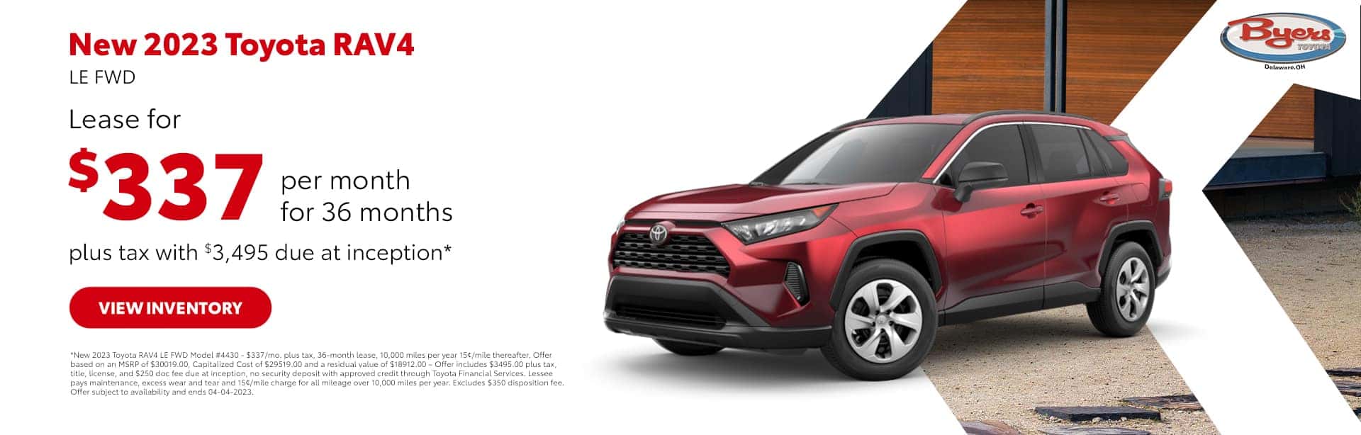 New 2023 Toyota RAV4 LE FWD