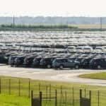Parking lot full of cars