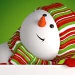 Snowman looking in the sky