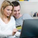 Couple online shopping