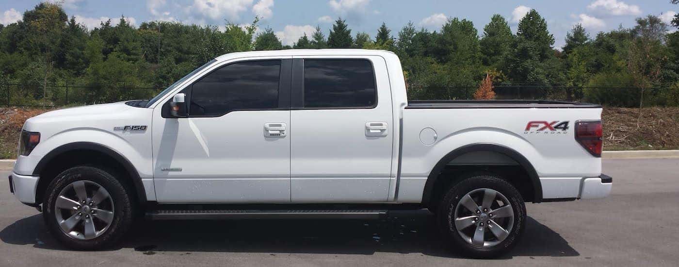 White 2013 Used Ford F-150 in a parking lot during the summer
