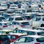 Many used cars on a lot
