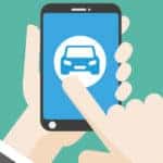 Car shopping online on a smartphone