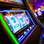 Lucky number sevens are on Columbus, OH, casino slot machine.