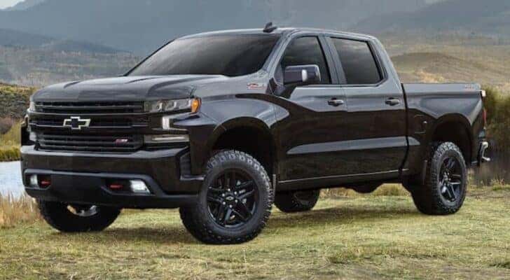Gray 2021 Chevy Silverado 1500 Trail Boss for sale off-roading
