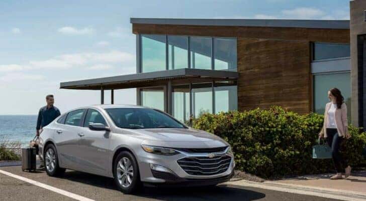A silver 2024 Chevy Malibu for sale in Indianapolis is shown.