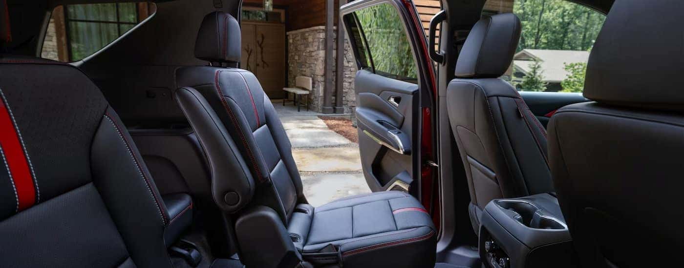 Side-view of the seating in a 2024 Chevy Traverse for sale in Indianapolis.