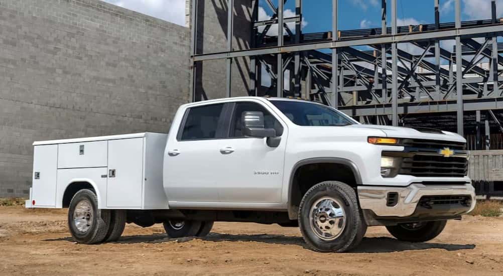 A parked 2025 Chevy Silverado 3500 for sale in Indianapolis.