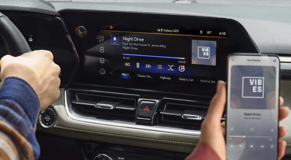 Infotainment screen in a 2025 Chevy Trailblazer ACTIV