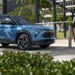 Blue 2025 Chevy Trailblazer RS for sale in Dallas parked outside