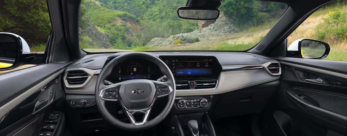Infotainment and digital gauge cluster on a 2026 Chevy Trailblazer