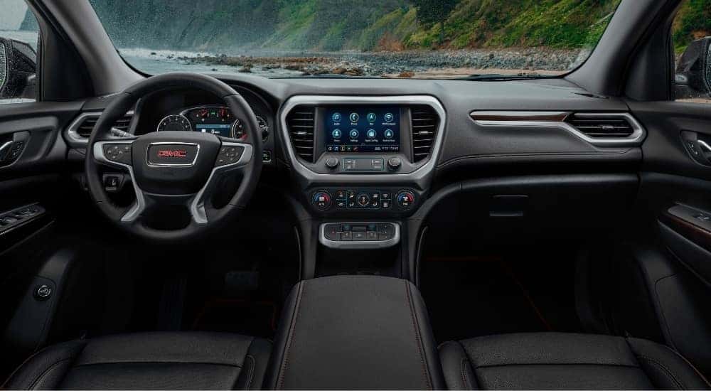 The black dash in a 2023 GMC Acadia.