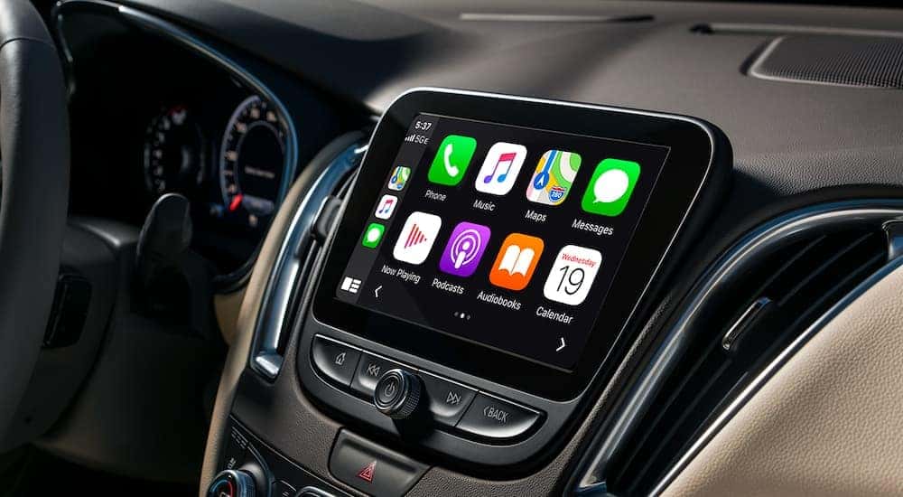 Infotainment display on a 2023 Chevy Malibu for sale