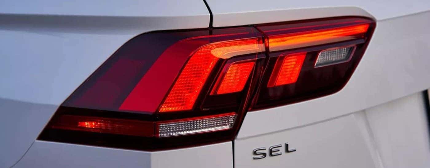 Close-up of the break light on a 2023 Volkswagen Tiguan