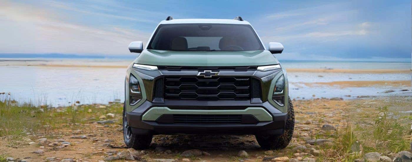 Green 2025 Chevy Equinox ACTIV head on