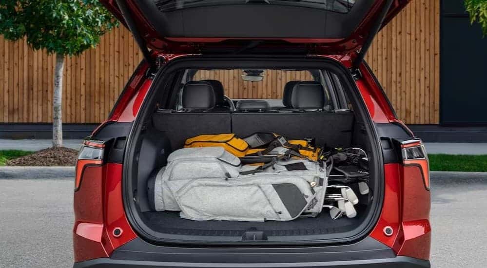 Rear cargo area in a 2025 Chevy Equinox RS.