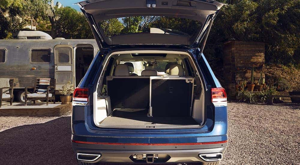 The rear cargo area in a 2021 Volkswagen Tiguan for sale.