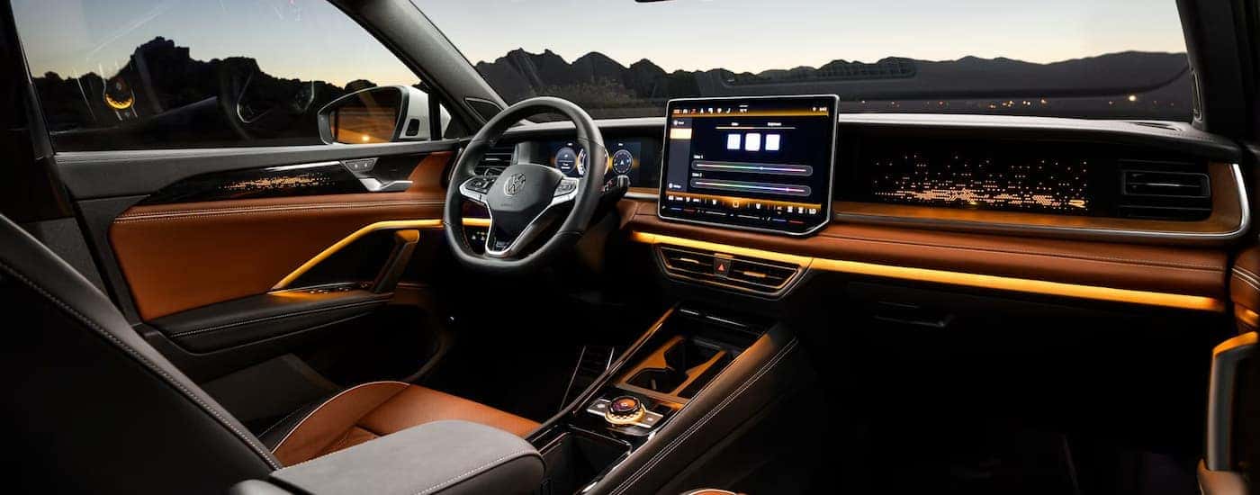 Infotainment and digital gauge cluster on a 2026 Volkswagen Tiguan