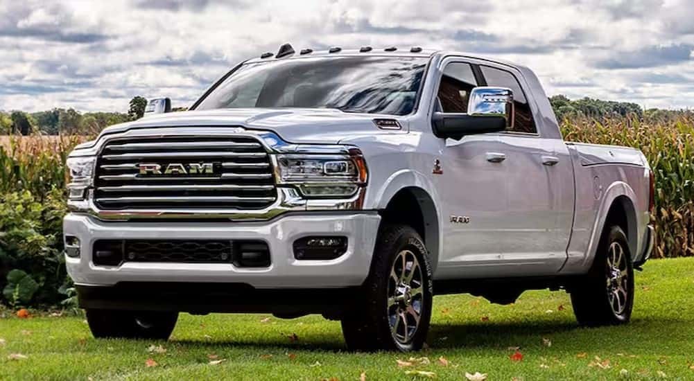 White 2024 Ram 2500 for sale in Nashville parked off-road.
