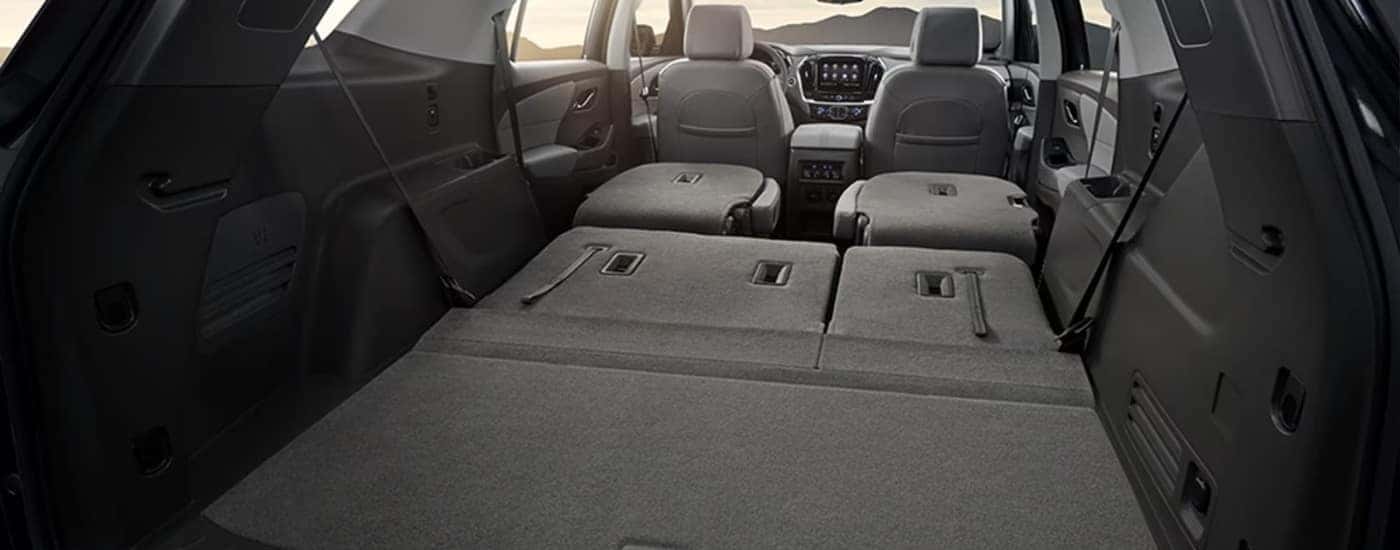Grey interior of a 2023 Chevy Traverse