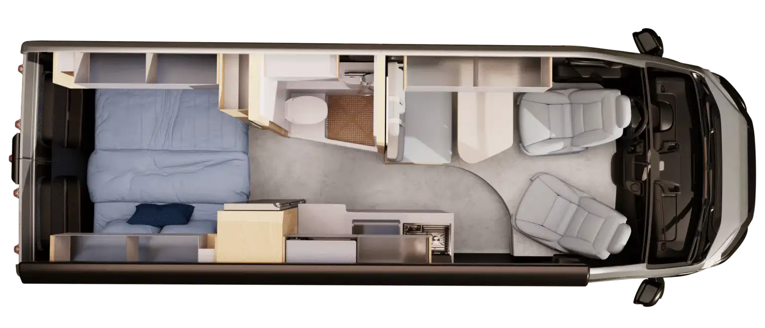 Panoramic Classic RV Interior View