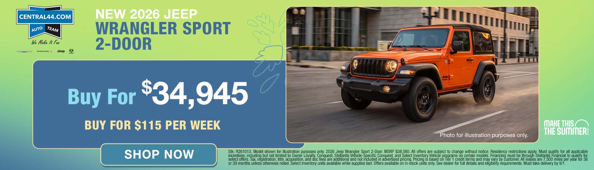 2-Door Jeep Lease Deal