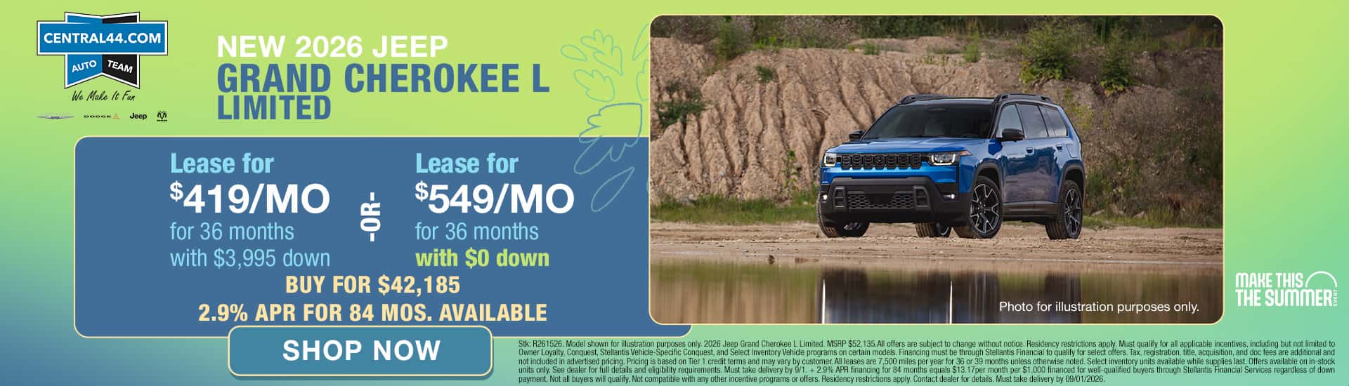Jeep Grand Cherokee L lease Deal