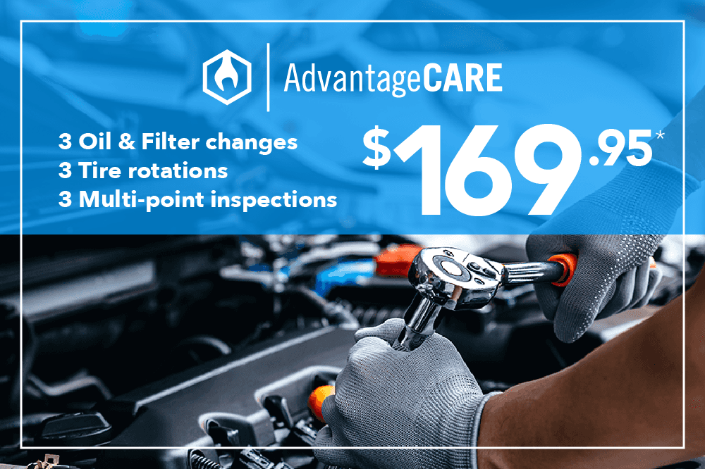 Advantage Care - $169.95 for 3 oil changes, 3 tire rotations, and 3 inspections