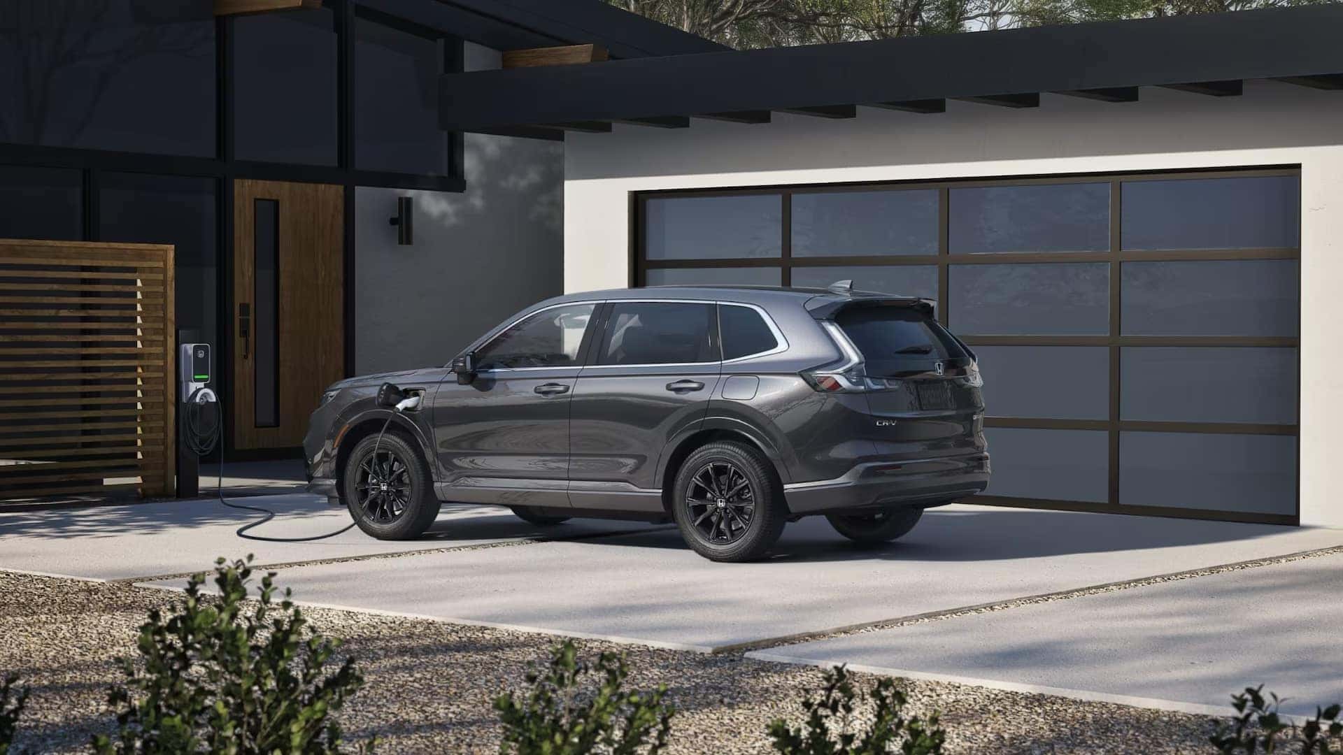 Honda CR-V-FCEV in Front of Garage