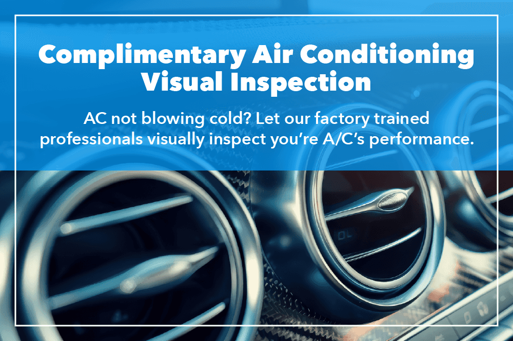 Complimentary Air Conditioning Visual Inspection AC not blowing cold? Let our factory trained professionals visually inspect you’re a/c’s performance. *Visual inspection only, evacuation, recharging and pressure/dye testing extra. See your advisor for details. Only valid at Culver City Honda. Exp 4/30/25