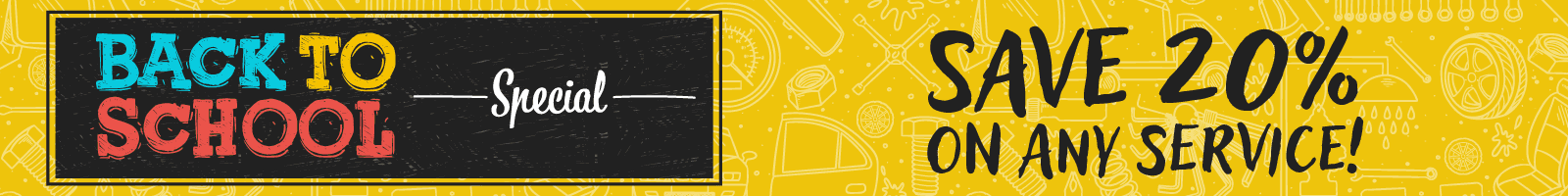 Back to school special - Save 20% on any service!